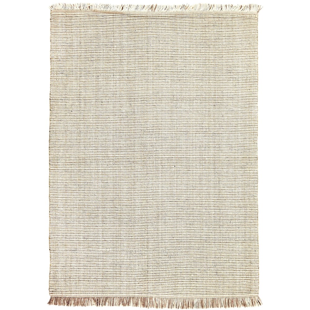 Nordic Flair 5971A Modern Tassel Wool Rug in Grey White